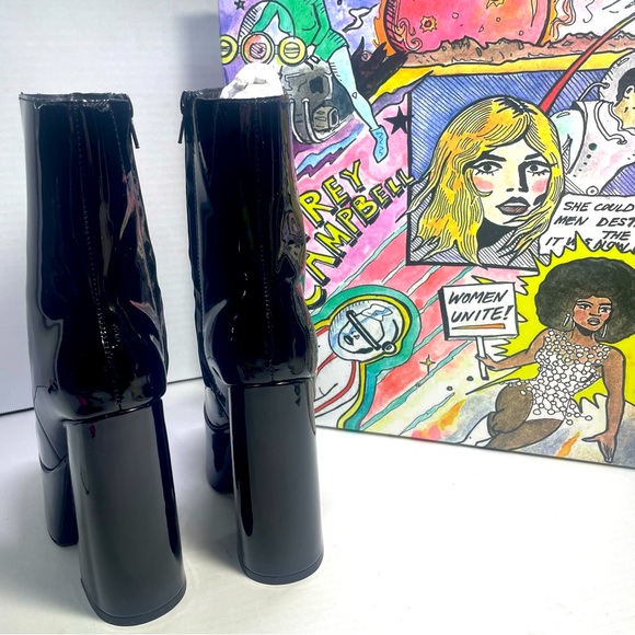 BNIB JEFFREY CAMPBELL WIDOW PATENT LEATHER PLATFORMS 6M - Picture 5 of 16